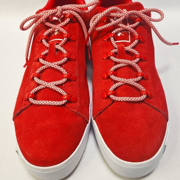 PUMA Red Suede Leather Limited Edition Sneakers - Picture 4 of 15
